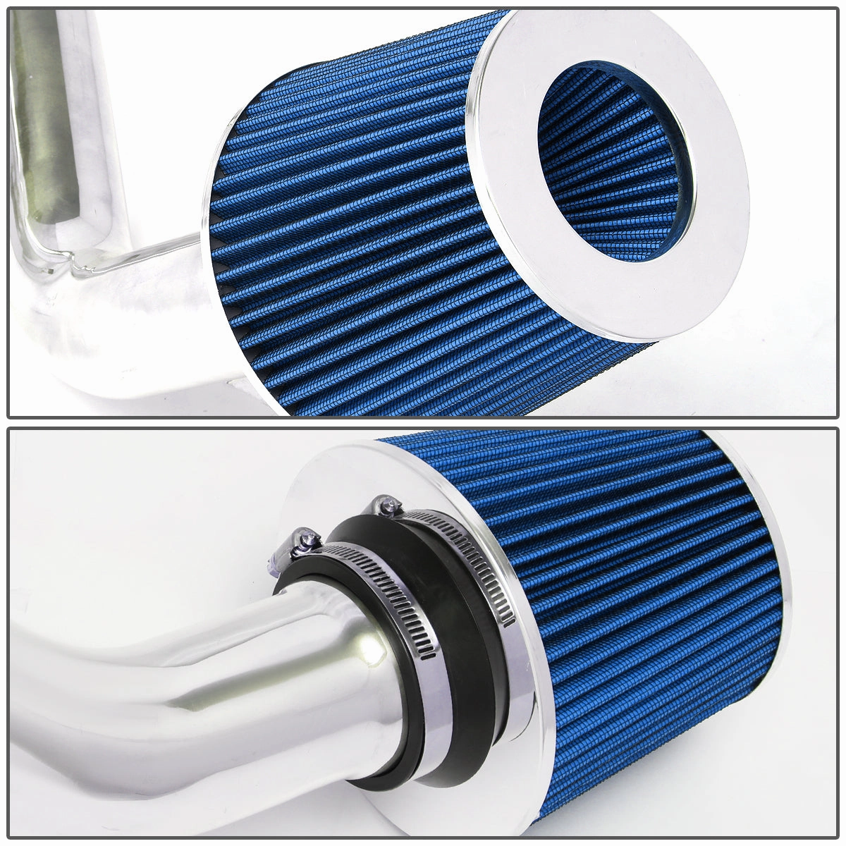 01-05 Honda Civic 1.7L Aluminum Cold Air Intake w/Blue Cone Filter