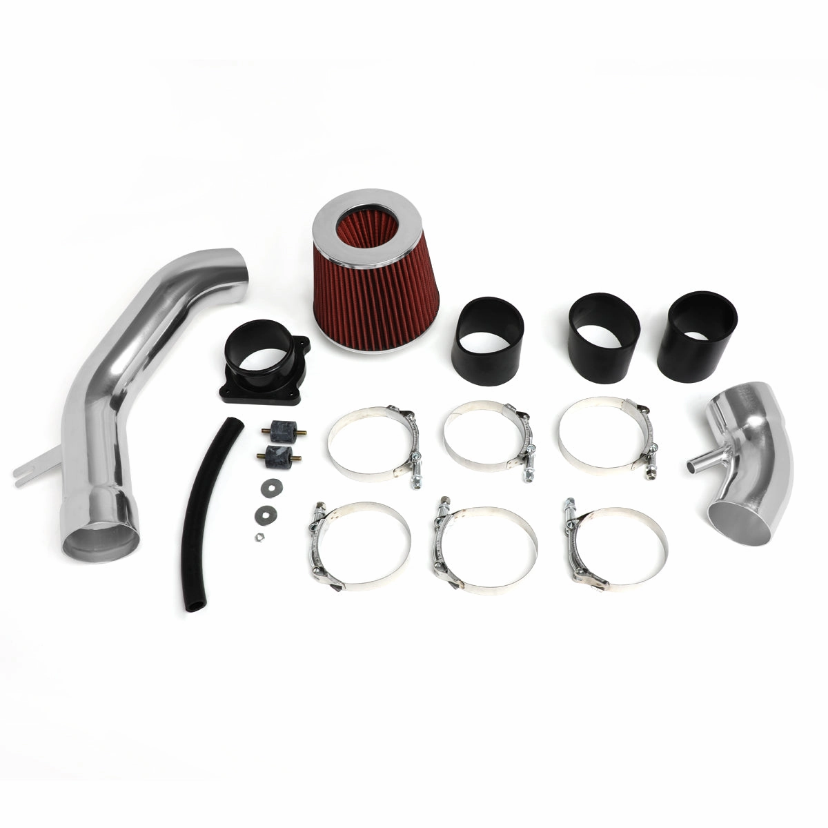 02-06 Nissan Sentra 2.5 L Aluminum Cold Air Intake w/Red Cone Filter