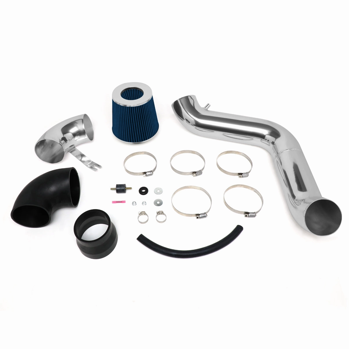 09-10 Dodge Charger Challenger 3.5L 6V Aluminum Cold Air Intake w/Blue Cone Filter