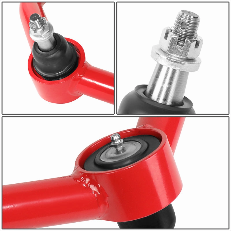09-18 Dodge Ram 1500, 19-24 Classic  2 in. to 4 in. Lift Front Upper Control Arms - Red