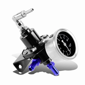0 to 160 PSI Adjustable Aluminum Fuel Pressure Regulator   Liquid Filled Gauge