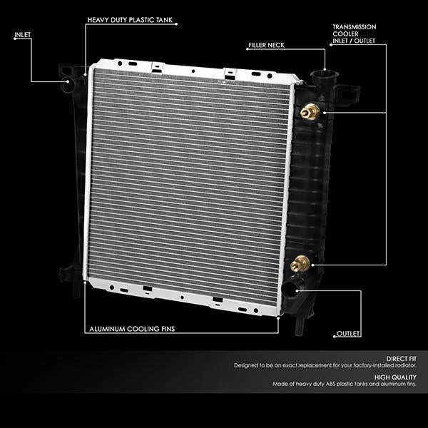 1062 Replacement Radiator<br>85-94 Ford Ranger 2.0L 3.0L Mazda B2300 AT