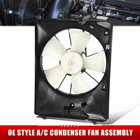 10-13 Acura MDX A/C Condenser Cooling Fan Assembly Driver/ Left - 19030RYEA111