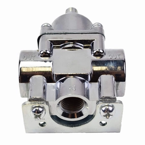 12-803 Fuel Pump Fuel Pressure Regulator 4.5-9 PSI Gasoline Chrome Plated