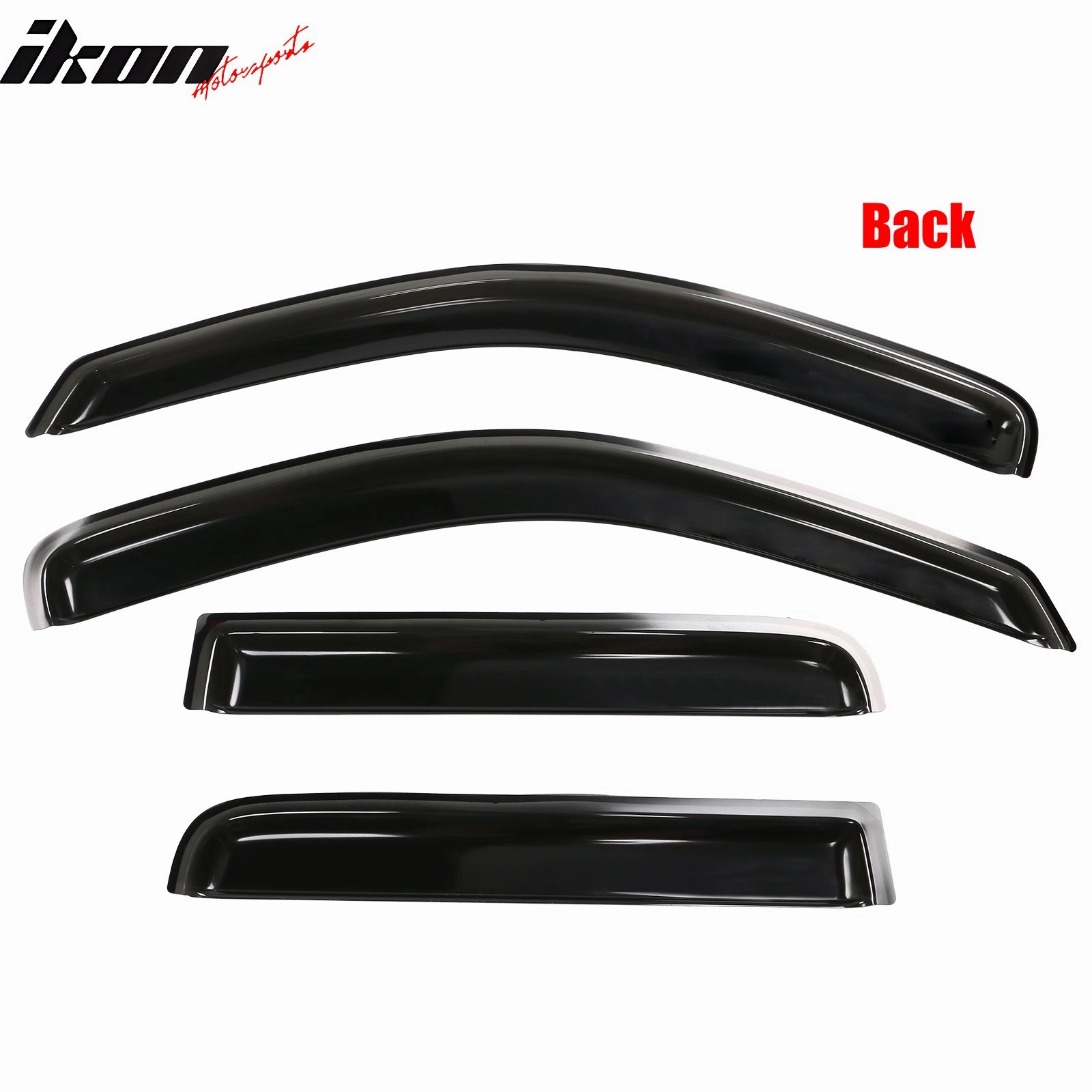 2000-2004 Dodge Dakota Crew Cab In Channel Visor Windows Acrylic