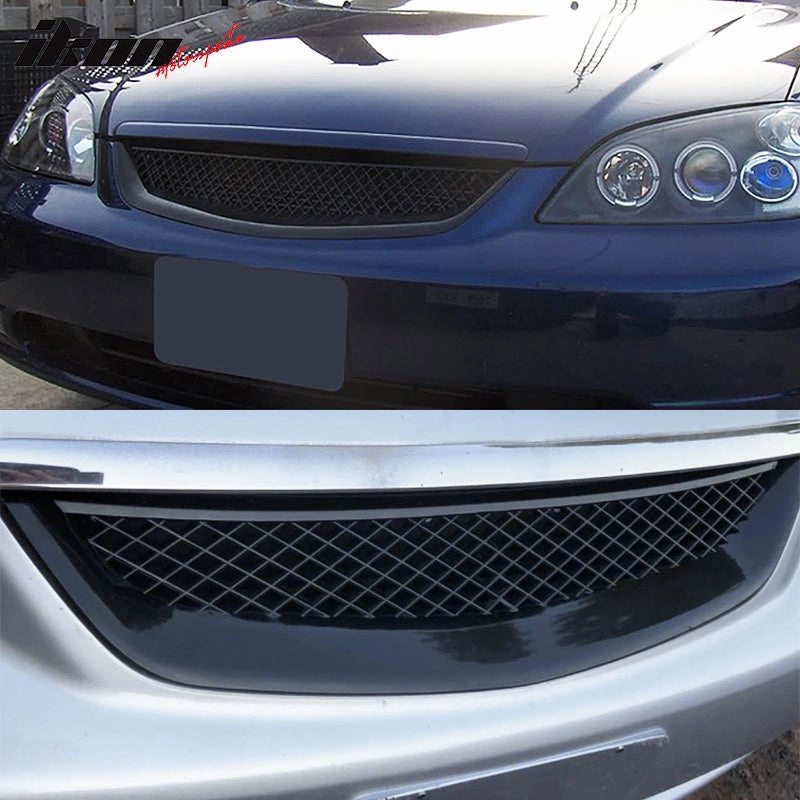 2001-2003 Honda Civic 2Dr 4Dr T-R Black Front Hood Grille Grill ABS