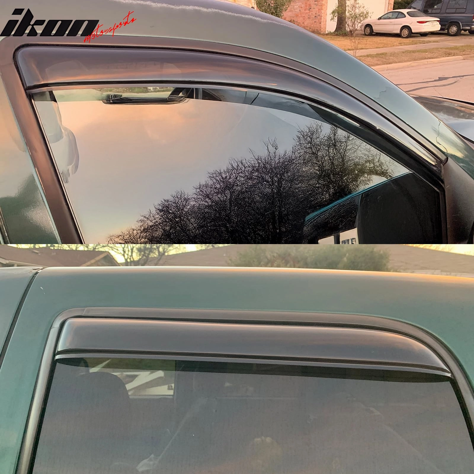 2002-2009 Dodge Ram 1500 2500 3500 Quad Cab Window Visors In Channel