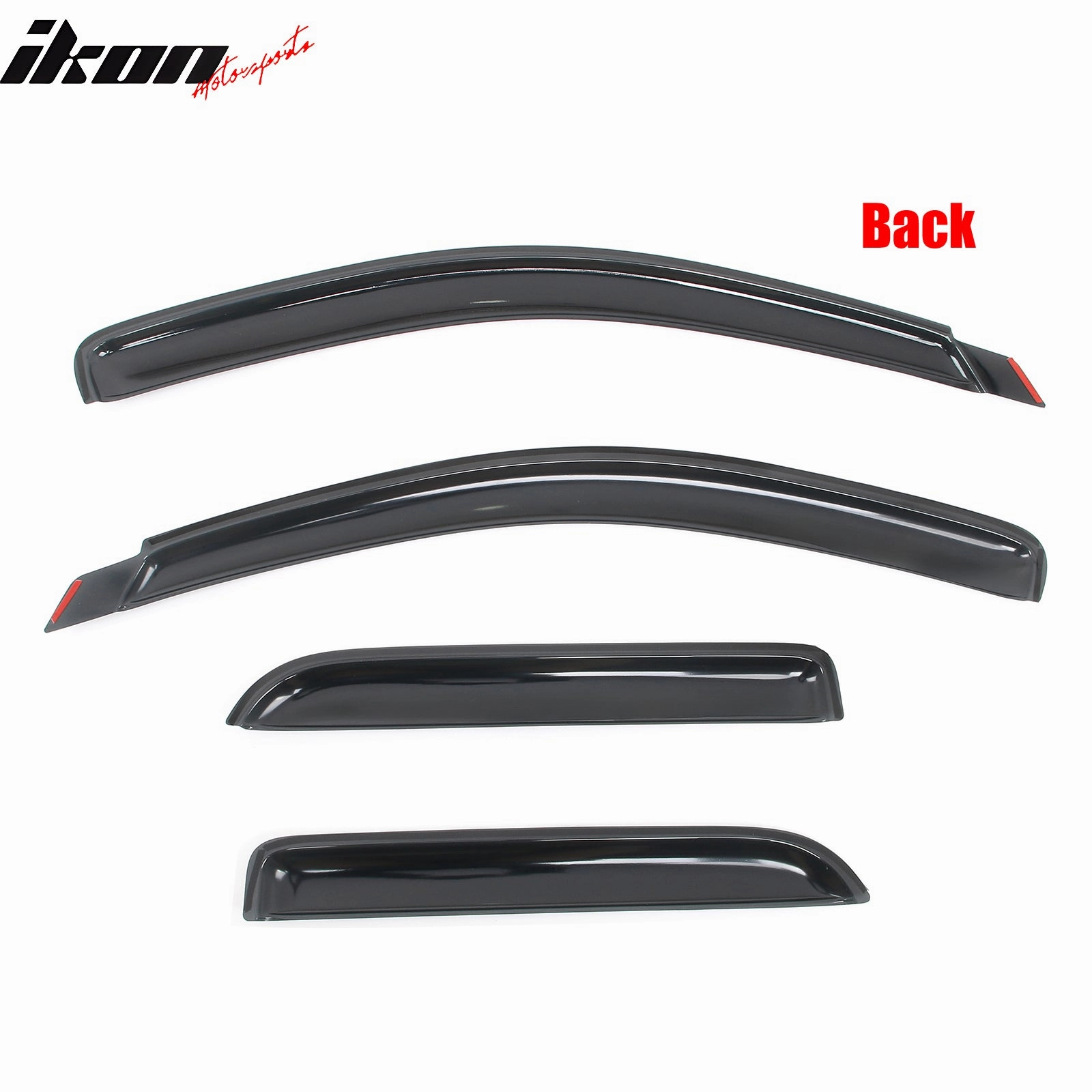 2002-2009 Dodge Ram 1500 2500 3500 Quad Cab Window Visors In Channel