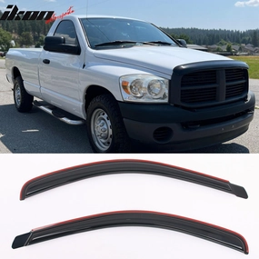 2002-2009 Dodge Ram 1500 2500 Standard Cab Smoke Window Visors Acrylic
