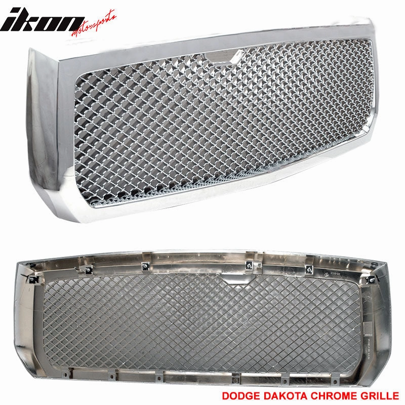 2005-2007 Dodge Dakota Honeycomb Sport Mesh Hood Bumper ABS Grille
