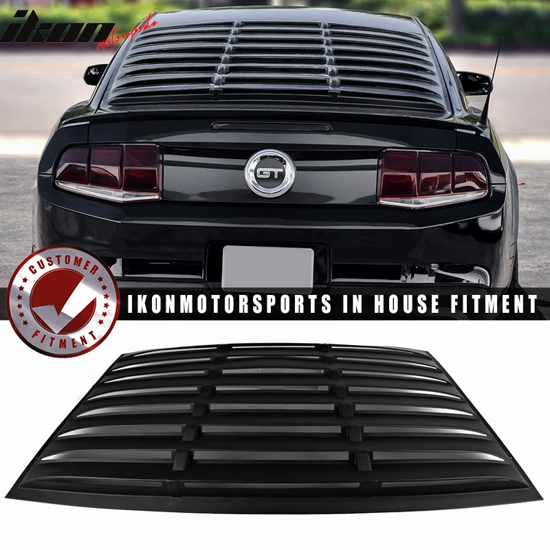 2005-2014 Ford Mustang Rear Window Louvers Side Vent Scoops ABS PU