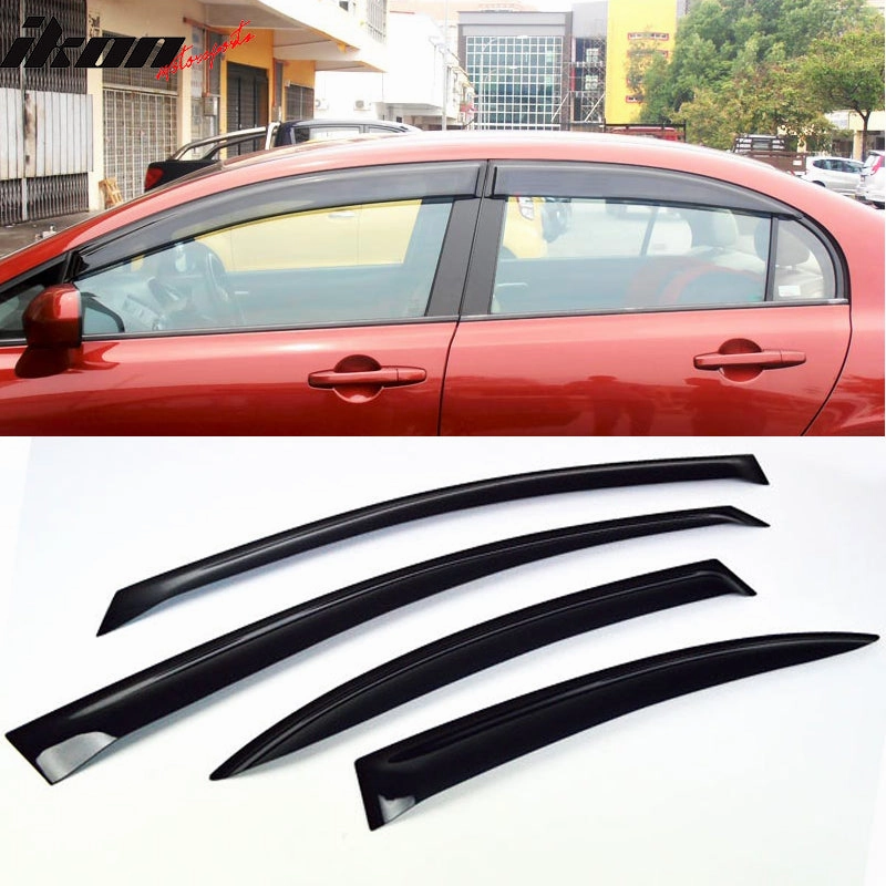 2006-2011 Honda Civic Sedan Window Visors Polycarbonate