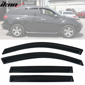 2007-2013 Acura MDX Visor Windows Rain Guard Acrylic Slim Style Smoke