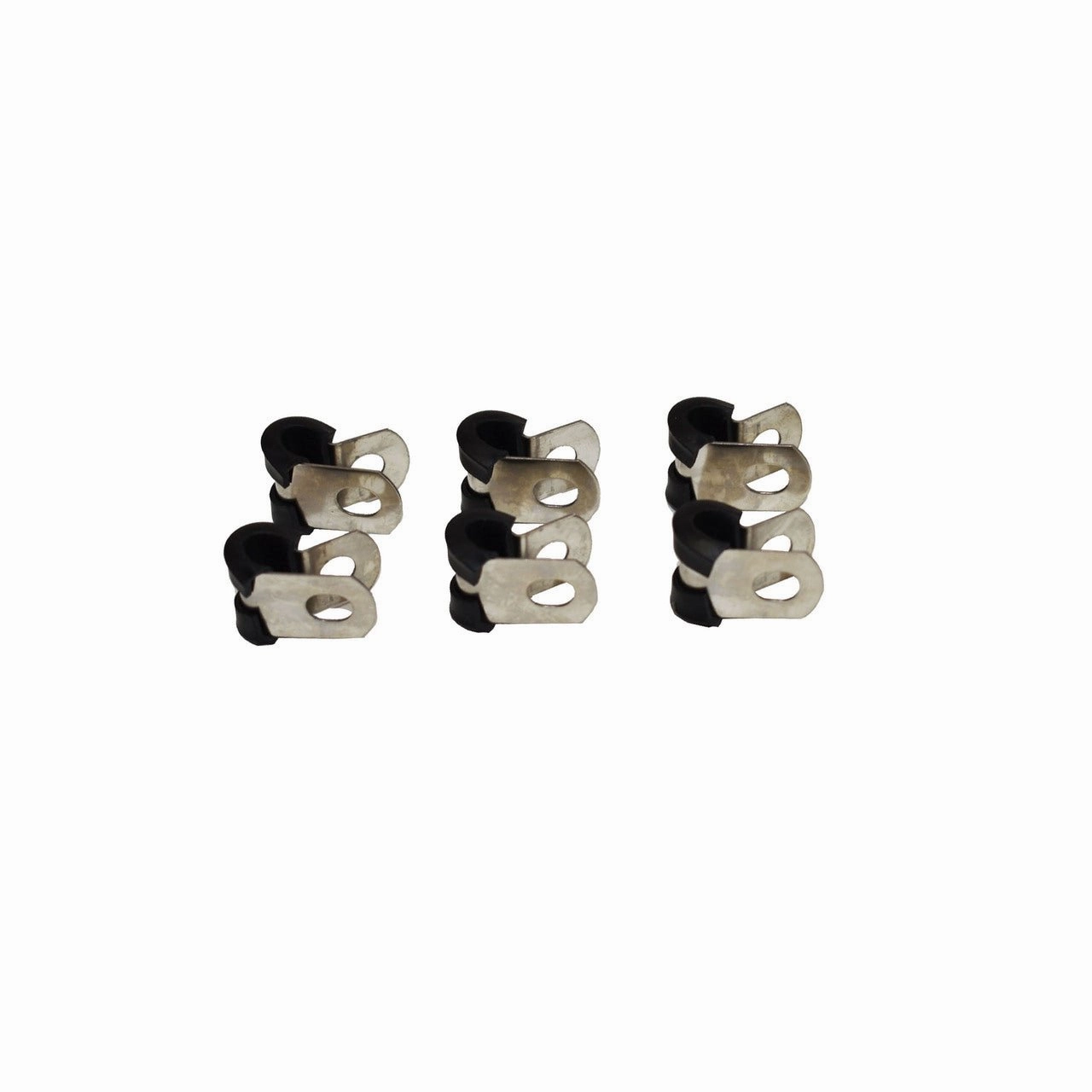 3-16 Line Clamp Stainless Steel Removable Neoprene Cushion ‚Äî Brake Fuel Oil Lines Ignition Wires Battery Cables Protection 10 Pack