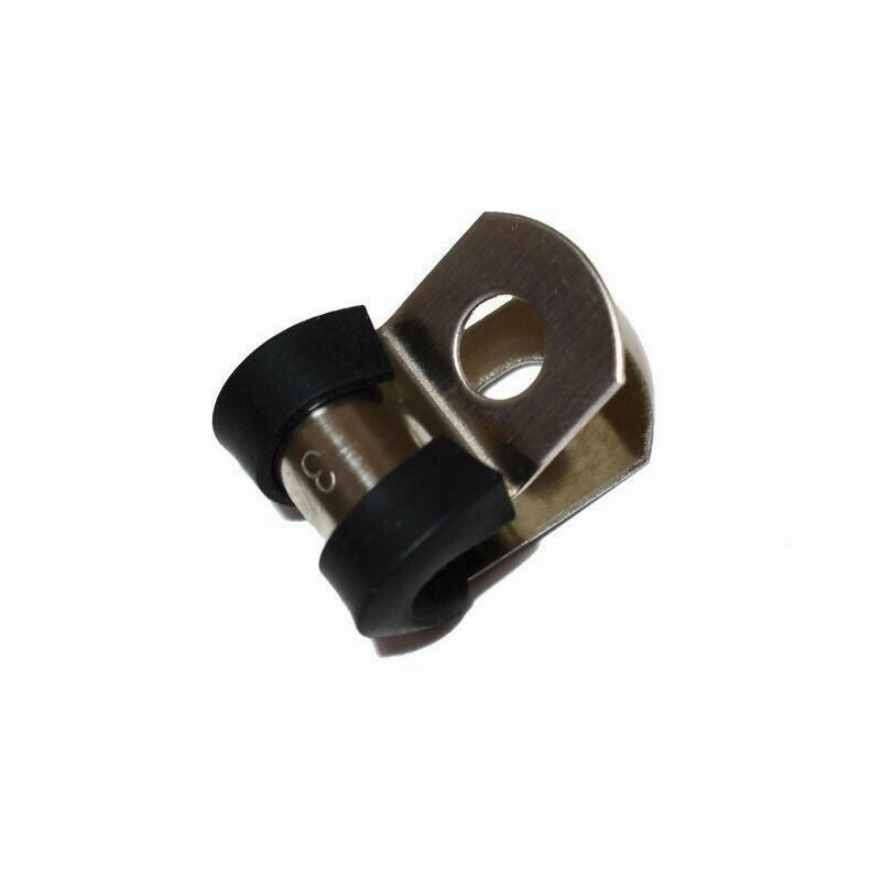 3-8 Line Clamp Stainless Steel Removable Neoprene Cushion ‚Äî Brake Fuel Oil Lines Ignition Wires Battery Cables Protection ‚Äî 10 Pack