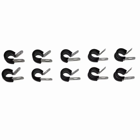 3-8 Line Clamp Stainless Steel Removable Neoprene Cushion ‚Äî Brake Fuel Oil Lines Ignition Wires Battery Cables Protection ‚Äî 10 Pack