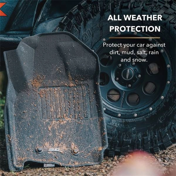 3D MAXpider Floor Mats Chevy Silverado 1500 Crew Cab (19-24) All-Weather Kagu Series - Front or Second Row