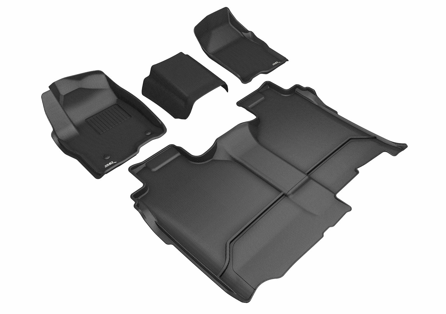3D MAXpider Floor Mats Chevy Silverado 1500 Crew Cab (19-24) All-Weather Kagu Series - Front or Second Row