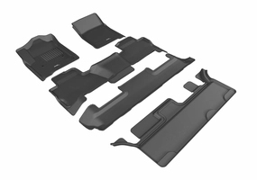 3D MAXpider Floor Mats GMC Yukon / Yukon XL (15-20) All-Weather Kagu Series - Front /  Second / Third Row
