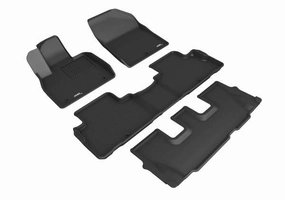 3D MAXpider Floor Mats Hyundai Palisade 8 Seater (20-24) All-Weather Kagu Series - Front / Second / Third Row