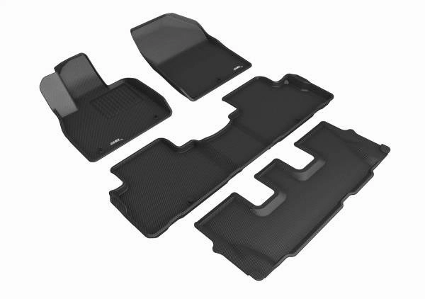 3D MAXpider Floor Mats Hyundai Palisade 8 Seater (20-24) All-Weather Kagu Series - Front / Second / Third Row