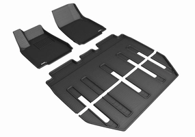 3D MAXpider Floor Mats Tesla Model X 7 Seater (17-21) All-Weather Kagu Series - Front / Second / Third Row
