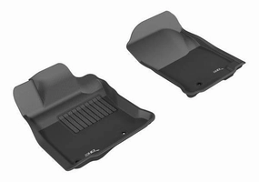3D MAXpider Floor Mats Toyota 4Runner 7 Seater Seater (13-24) All-Weather Kagu Series Black - Front / Second / Third Row