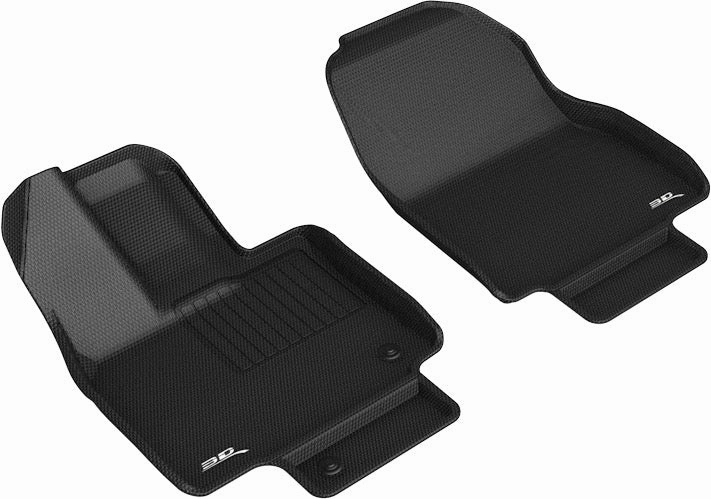 3D MAXpider Floor Mats Toyota Highlander Gas 7 / 8 Seater (20-24) All-Weather Kagu Series Black - Front / Second / Third Row