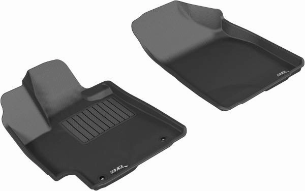 3D MAXpider Floor Mats Toyota Highlander Gas / Hybrid (08-13) All-Weather Kagu Series Black - Front / Second / Third Row