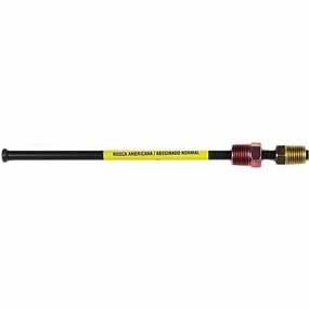 AGS PAA-R 340 PVF Steel Brake Line Adapter, 3/16 x 8 (3/8-24 Inverted)(7/16-24 Inverted)
