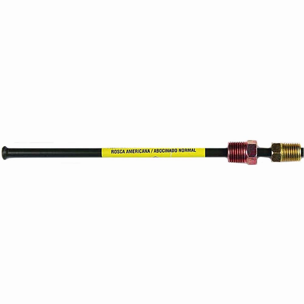 AGS PAA-R 340 PVF Steel Brake Line Adapter, 3/16 x 8 (3/8-24 Inverted)(7/16-24 Inverted)