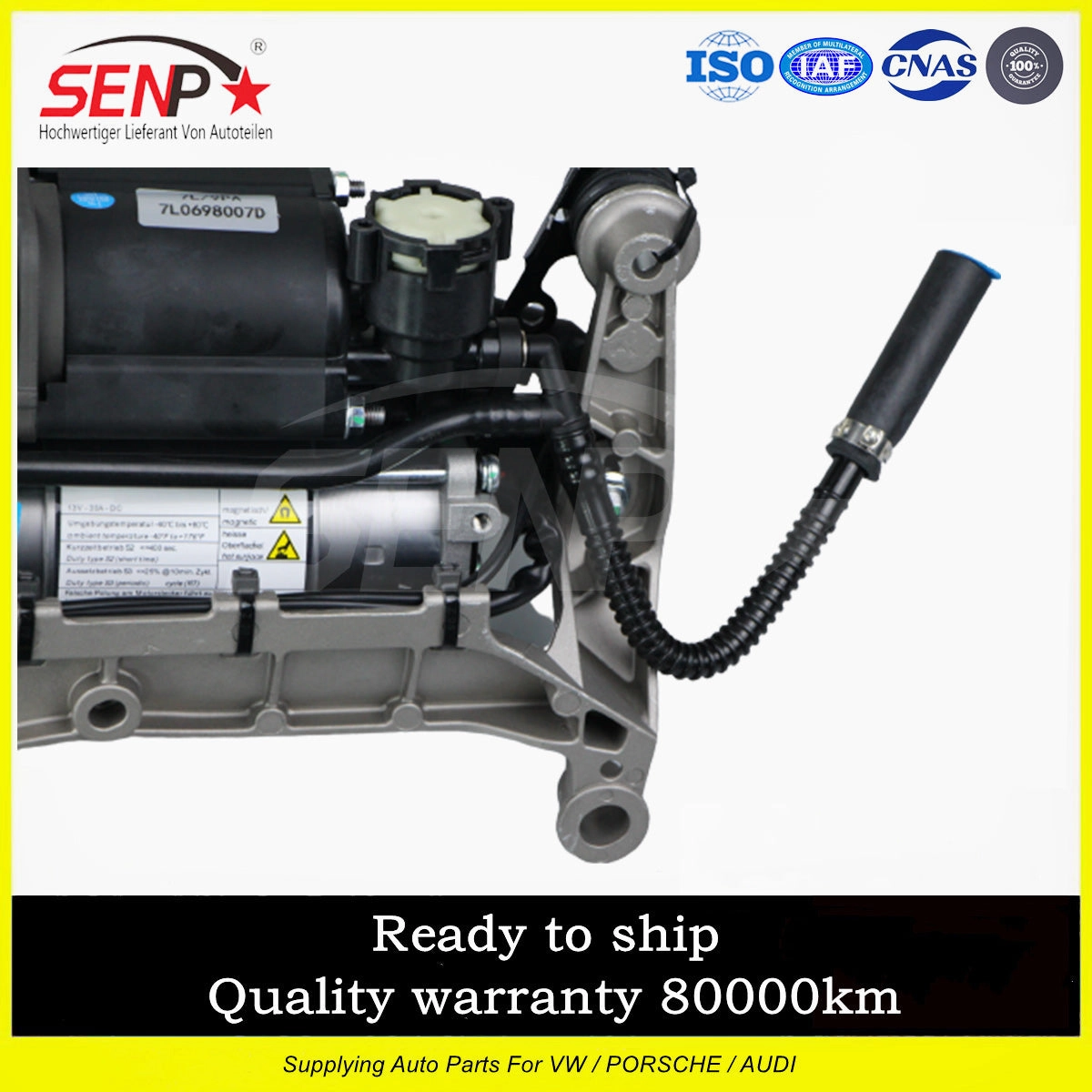 Air Suspension Compressor Pump for Vw Touareg 7L0698007D