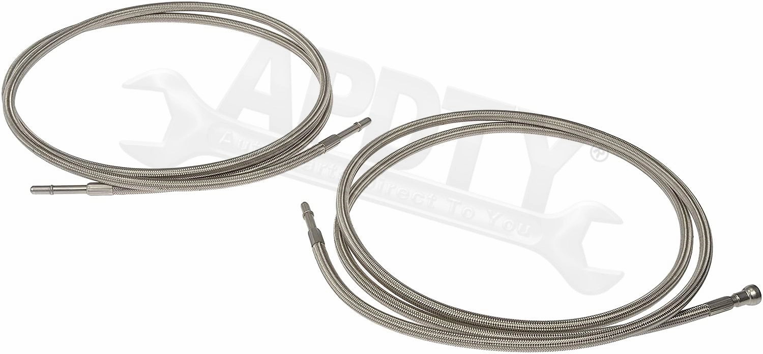 APDTY 153637 Stainless Steel Braided Fuel Line Set