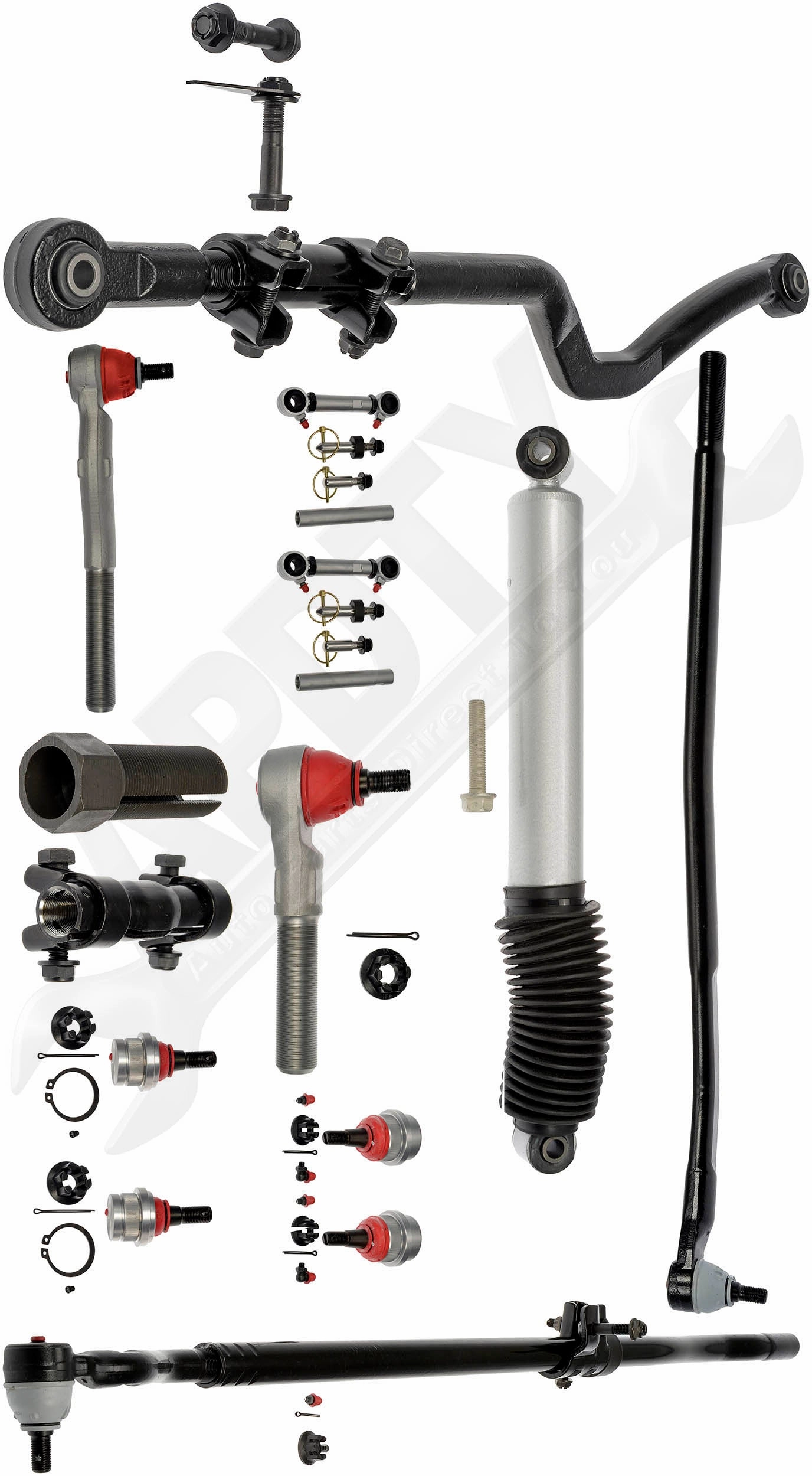 APDTY 159865 Suspension Steering Wobble Repair Fix Kit "JK"