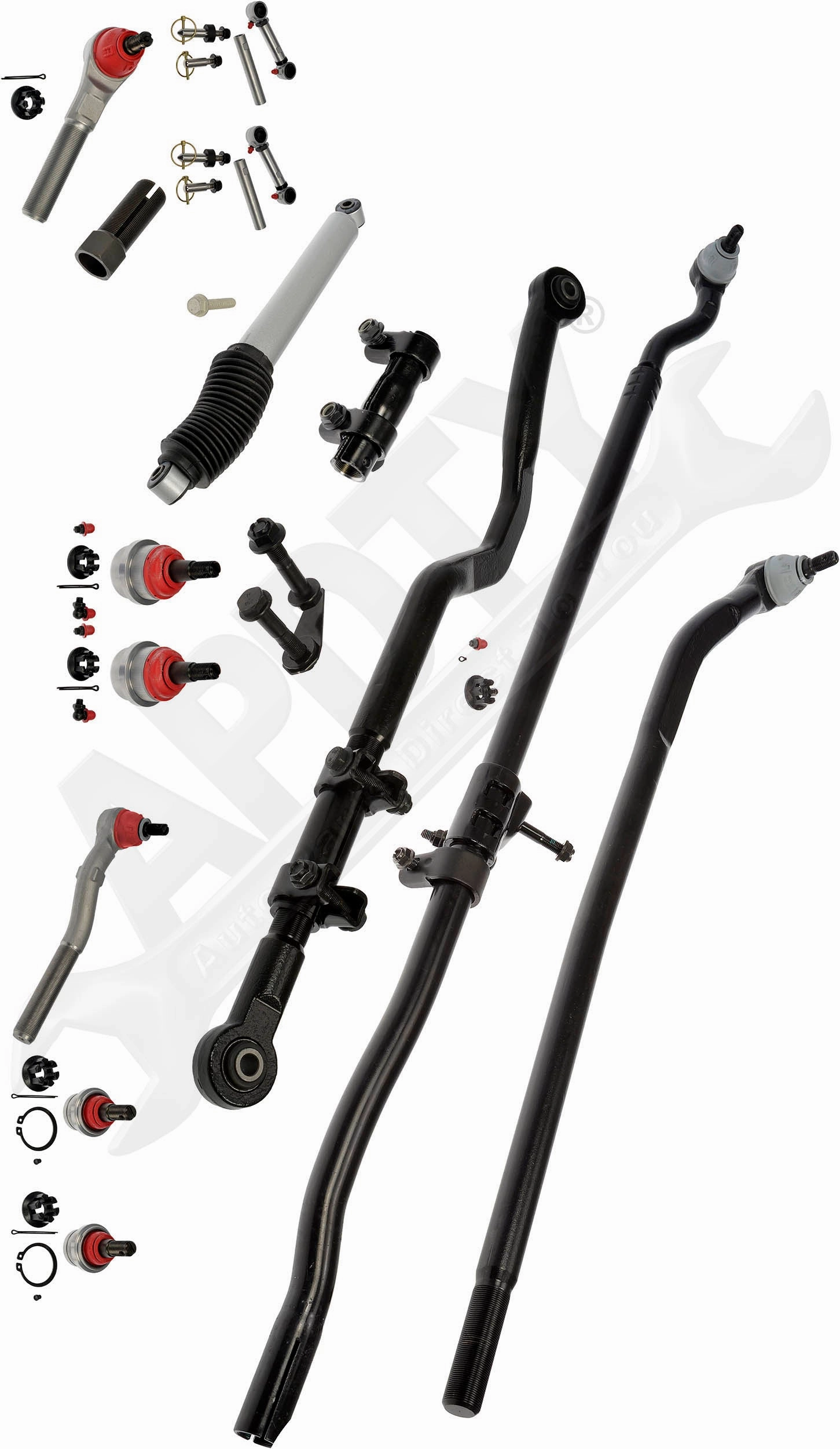APDTY 159865 Suspension Steering Wobble Repair Fix Kit "JK"