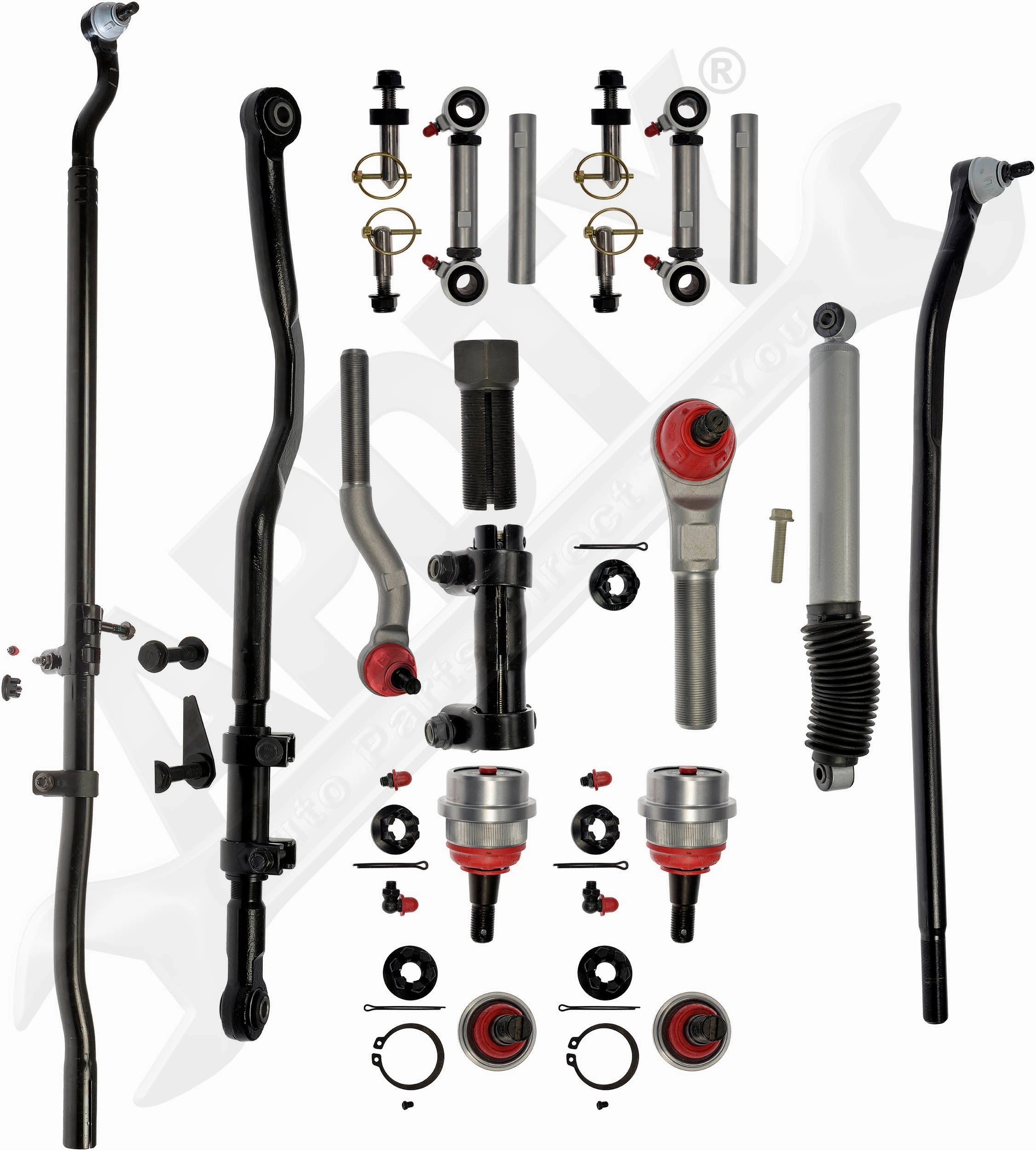APDTY 159865 Suspension Steering Wobble Repair Fix Kit "JK"