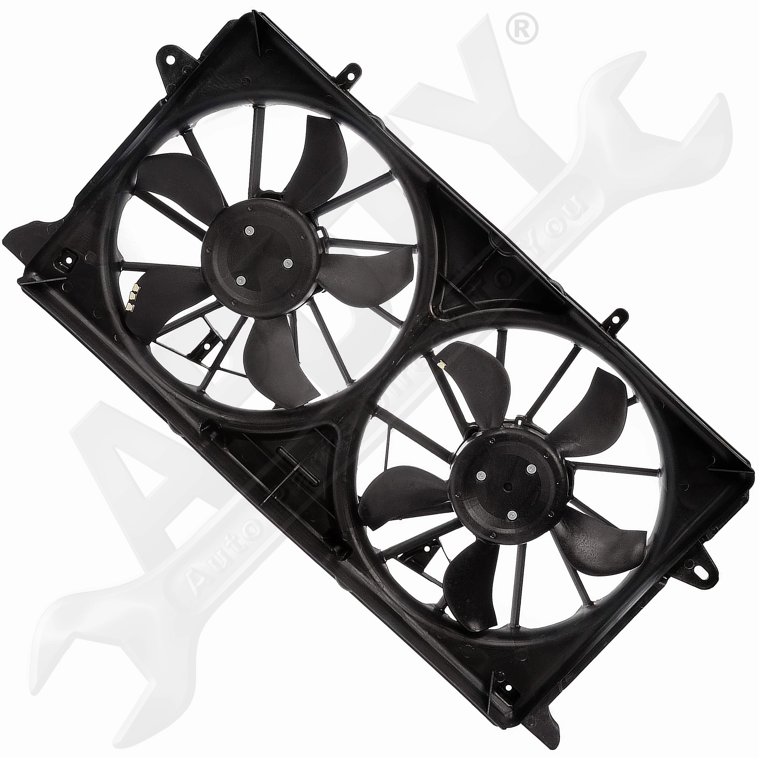 APDTY 163090 Dual Radiator Cooling Fan Assembly With Brushless Motors