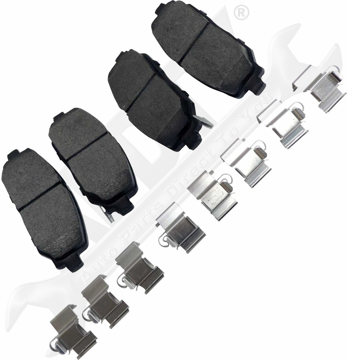 APDTY 172307 Brake Pad Kit; Rear Left & Right; Replaces 68386838AC