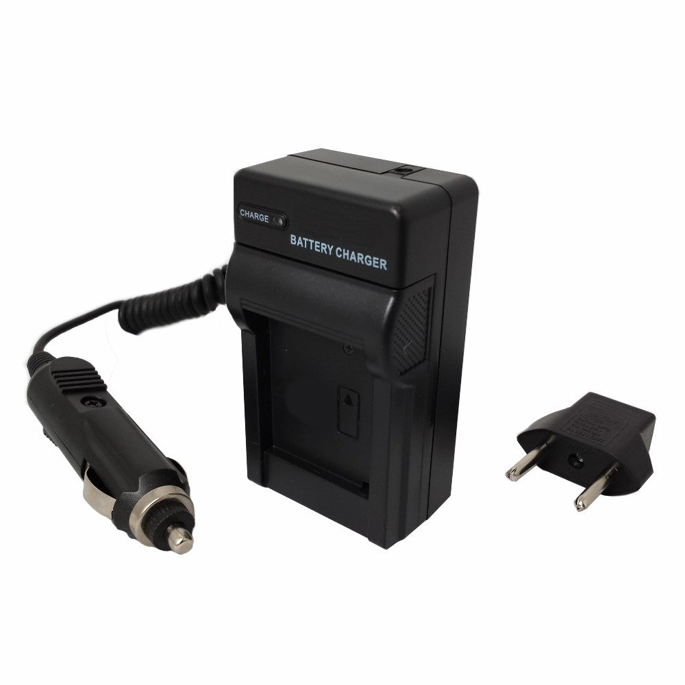 Batteries N Accessories BNA-WB-164 Digital Camera Battery Charger - Replacement for Fuji BC-70 Charger, Compatible with Fuji NP-70 Battery - 110/220V Fold-in Plug with Car & EU adapters