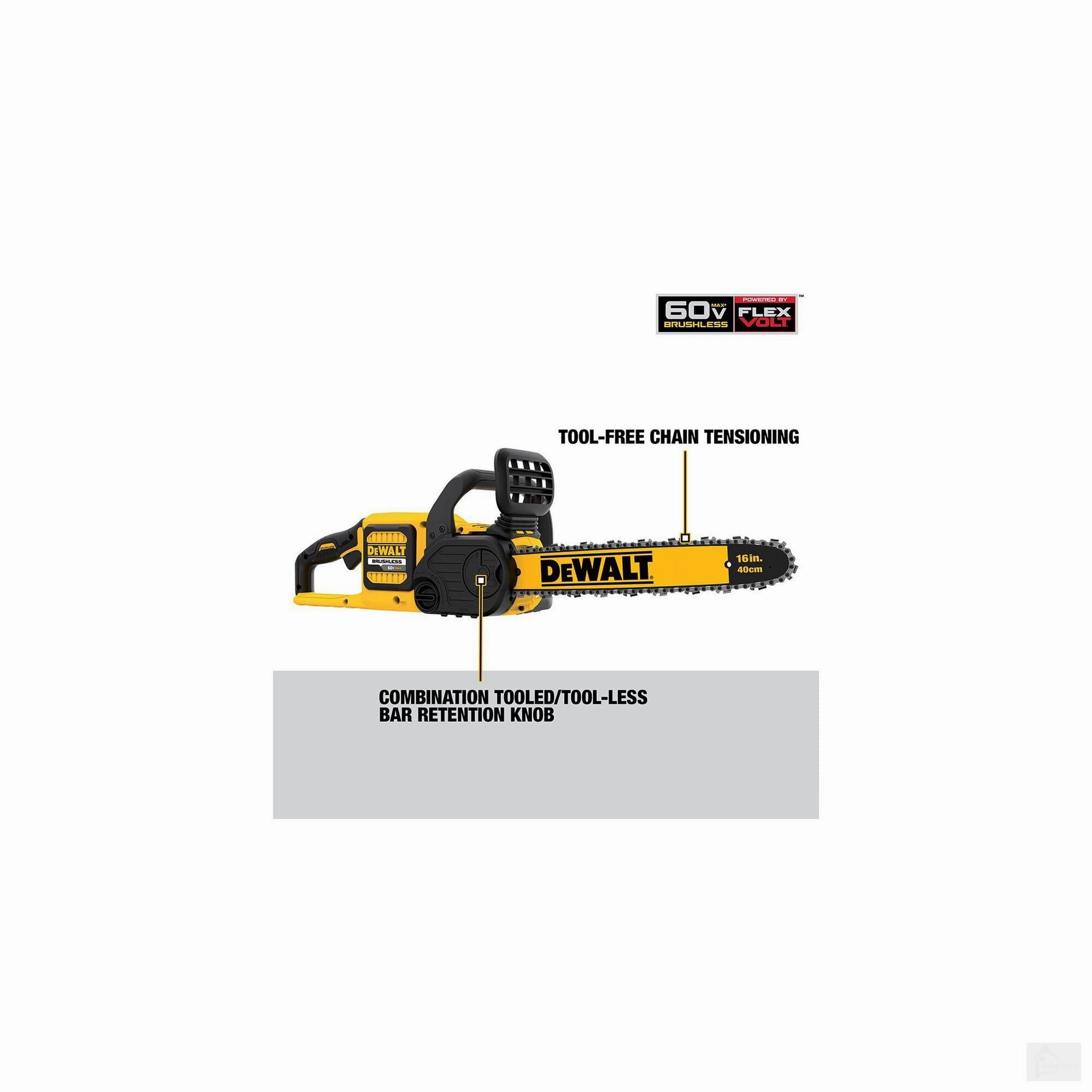 Dewalt 60V MAX* Chainsaw With Blower Combo Kit (DCKO667X1)