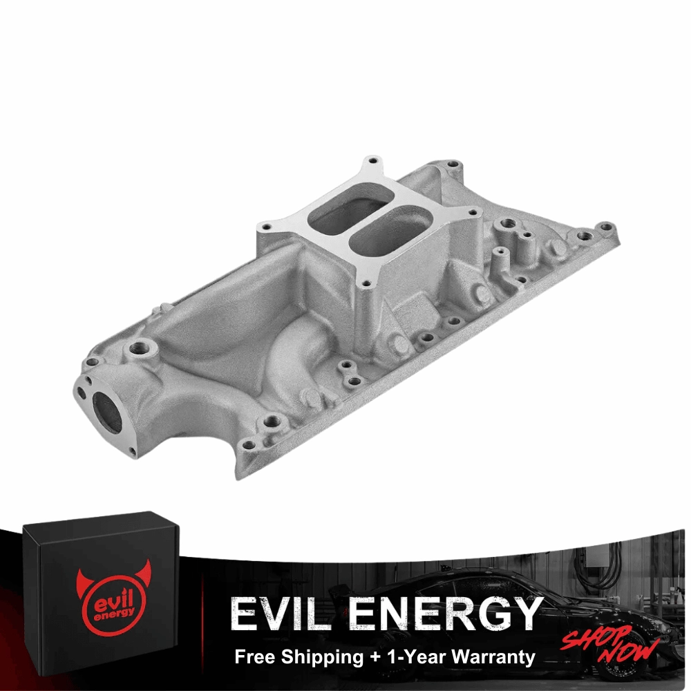Dual-Plane Intake Manifold for Ford Small Block Carbureted Engines (221/260/289/302) | Satin Aluminum | Off-Road Use| EVIL ENERGY