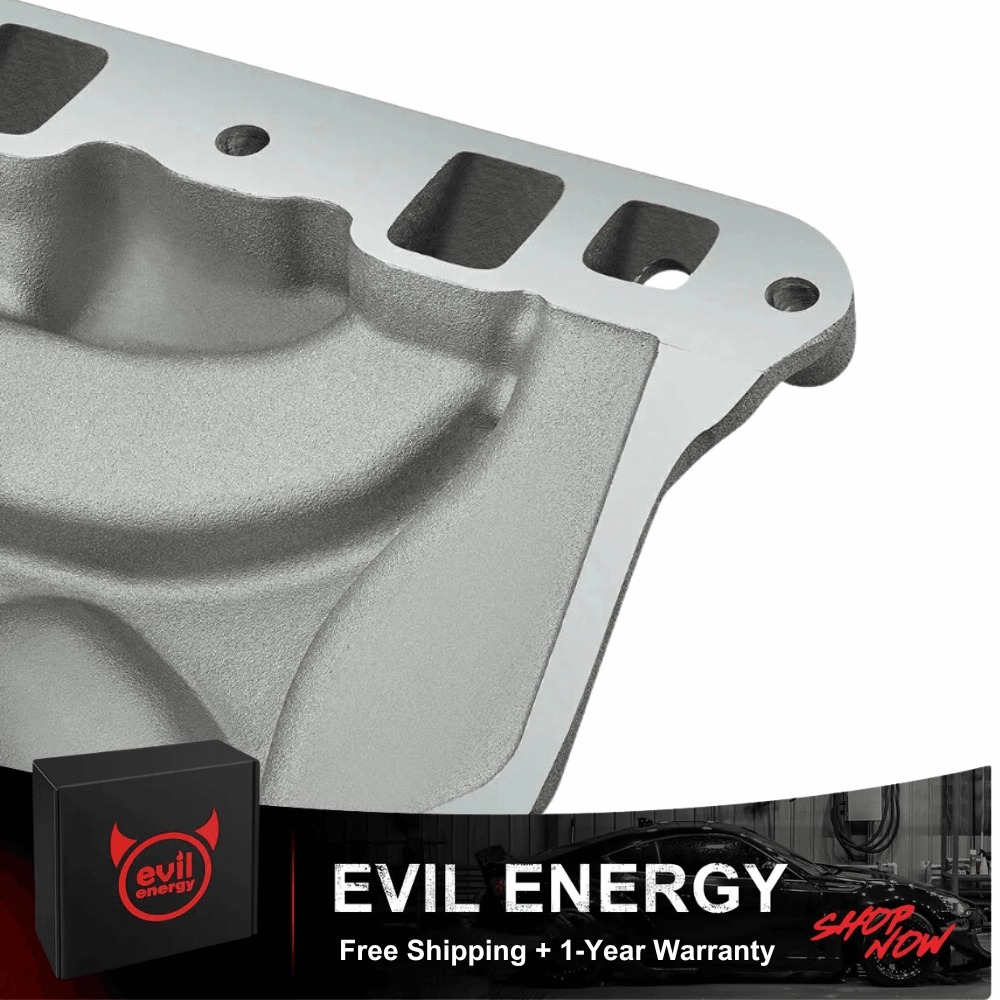 Dual-Plane Intake Manifold for Ford Small Block Carbureted Engines (221/260/289/302) | Satin Aluminum | Off-Road Use| EVIL ENERGY