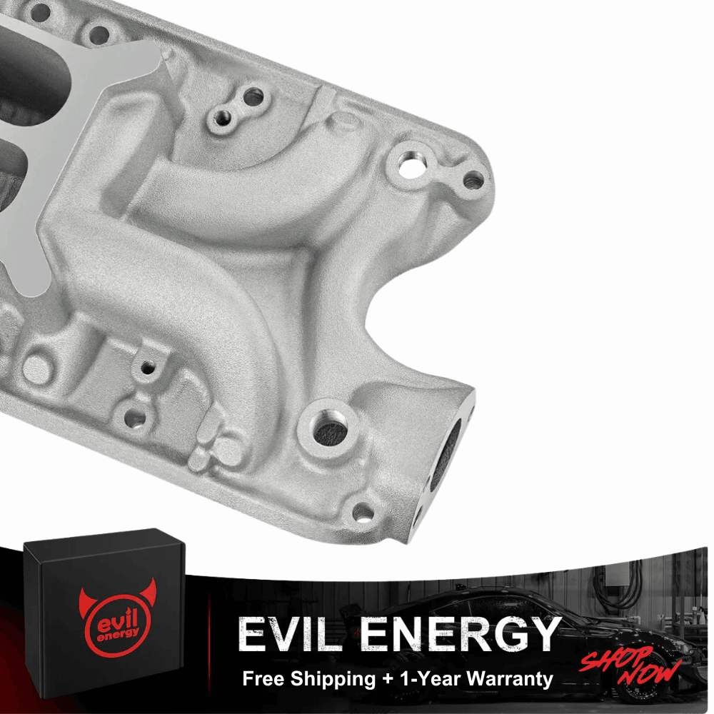 Dual-Plane Intake Manifold for Ford Small Block Carbureted Engines (221/260/289/302) | Satin Aluminum | Off-Road Use| EVIL ENERGY