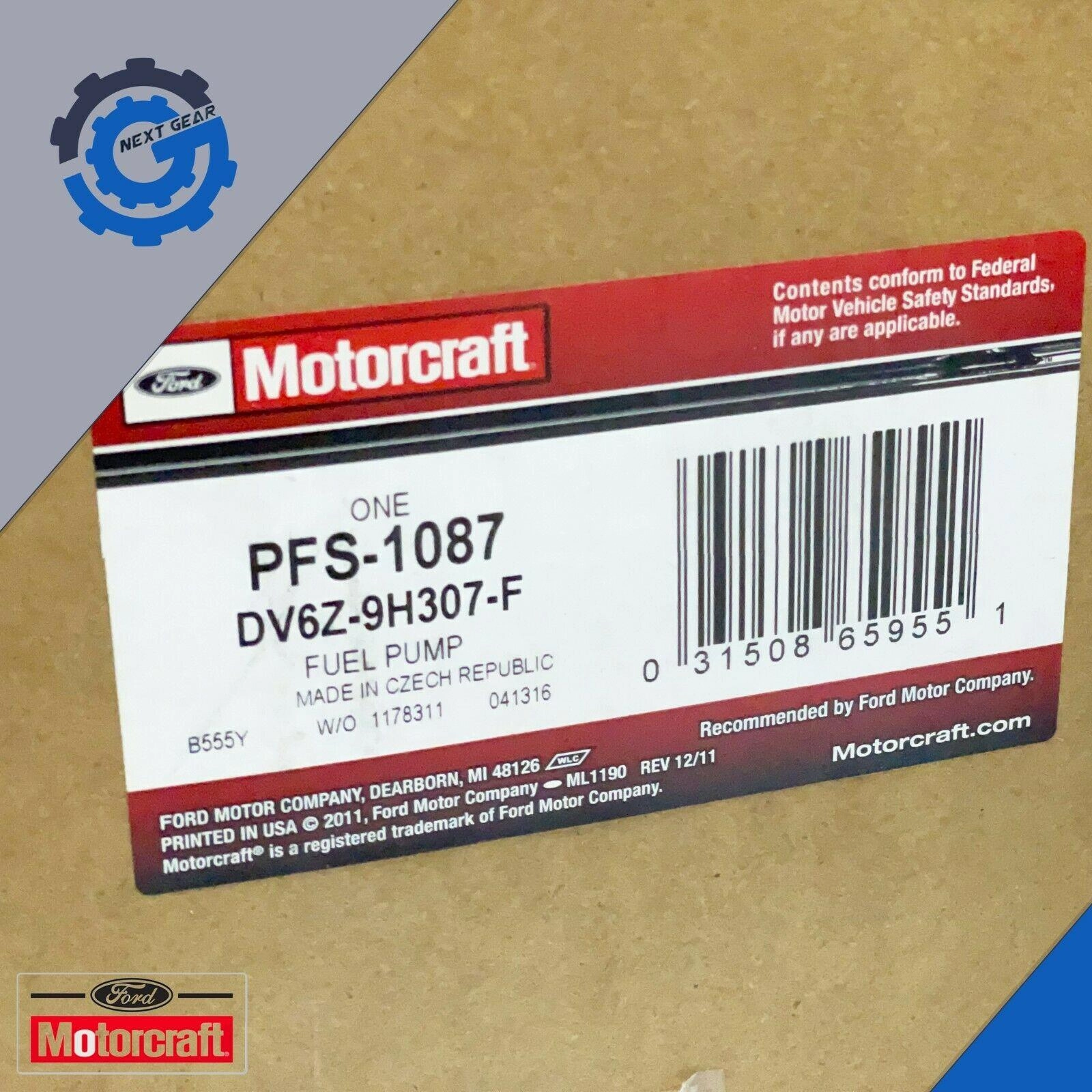DV6Z-9H307-F New OEM 2014-2018 Ford Transit Connect Fuel Pump & Sender  PFS1087