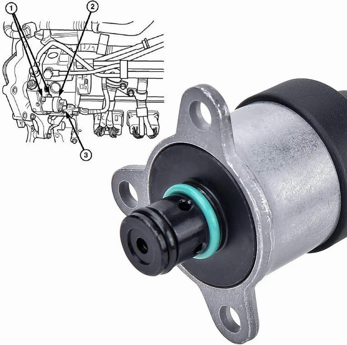 EVIL ENERGY 0928400666 Diesel Fuel Pressure Regulator Compatible with Dodge Ram Cummins 2003-2007 Diesel 5.9L