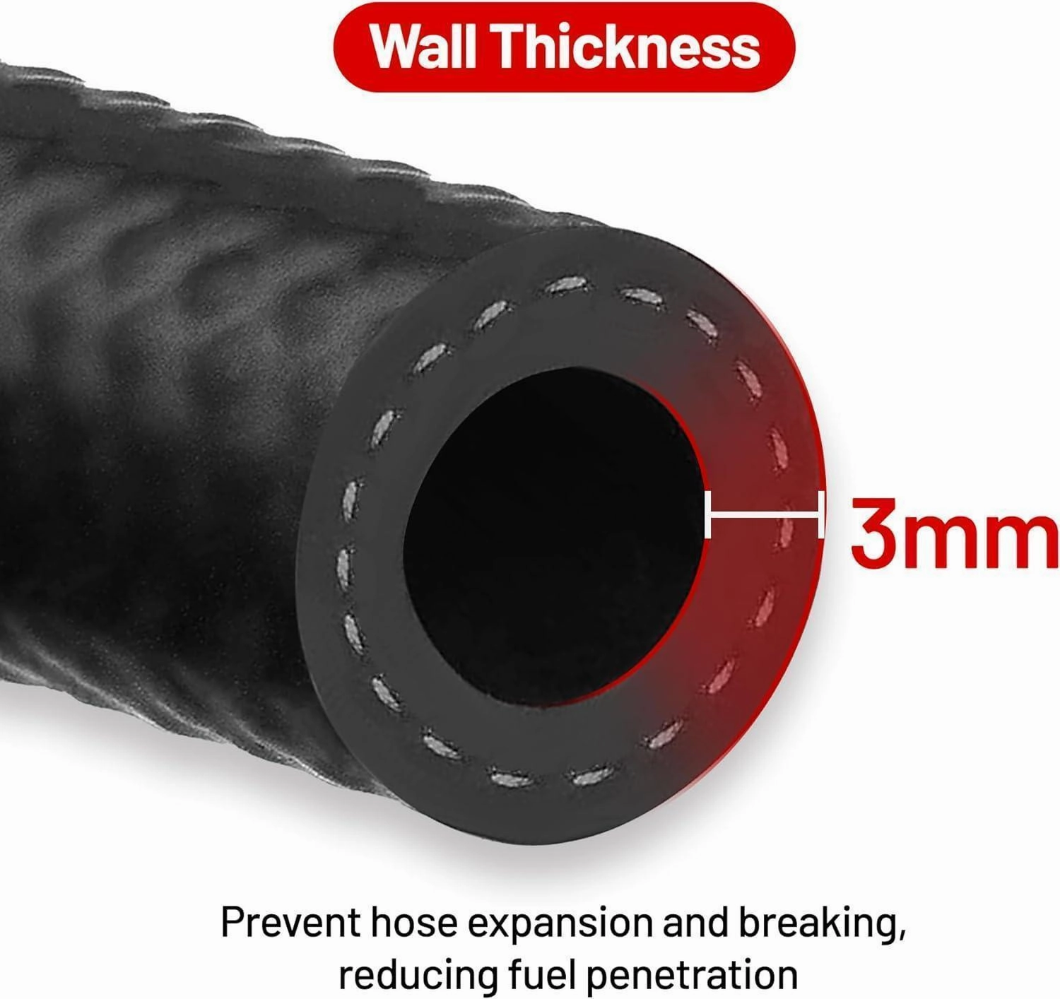 EVIL ENERGY 1/2 Fuel Hose Line Push Lock NBR Rubber SAE 30R7 5/10/25FT 217PSI