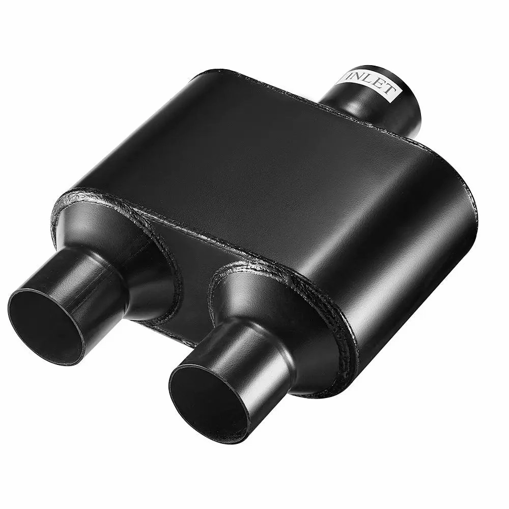 EVIL ENERGY 2.5" In 2.25" Out/3.0" In 2.5" Out Super 10 Series Center In Dual Out Exhaust Muffler