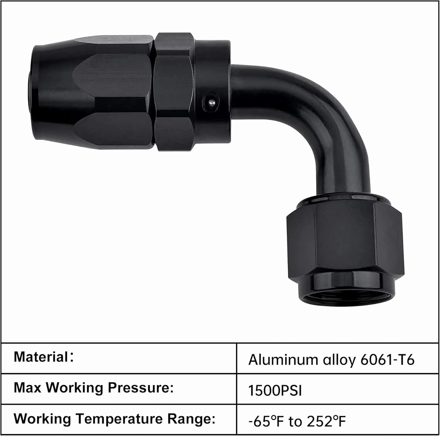 EVIL ENERGY 4/6/8/10/12/16/20 AN Hose End Fitting Swivel for CPE Braided Hose Black