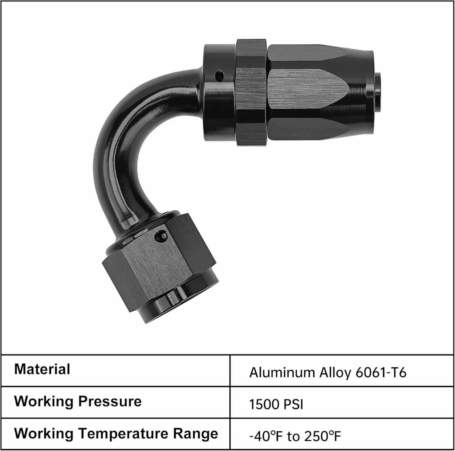 EVIL ENERGY 4/6/8/10/12/16/20 AN Hose End Fitting Swivel for CPE Braided Hose Black