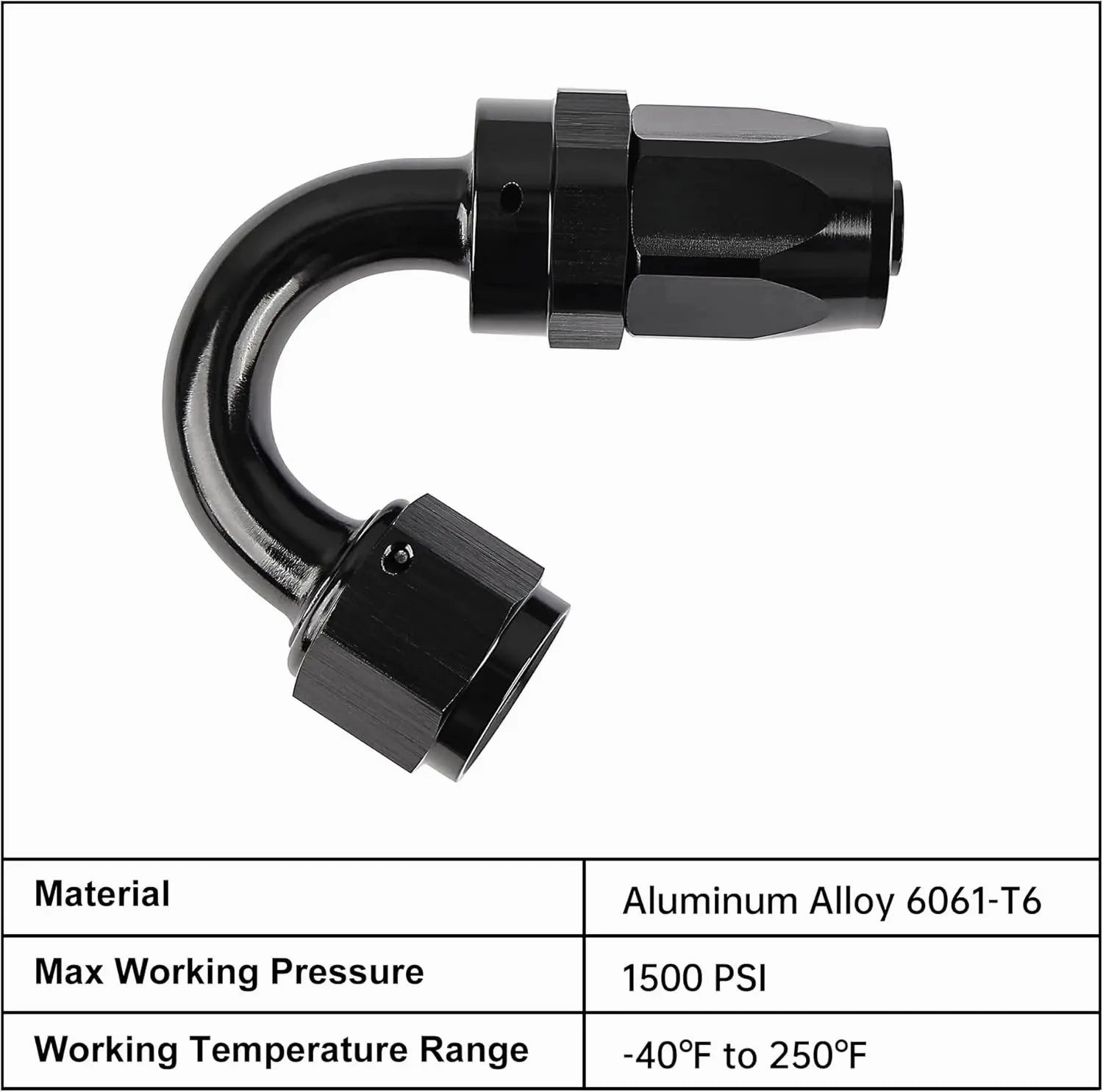 EVIL ENERGY 4/6/8/10/12/16/20 AN Hose End Fitting Swivel for CPE Braided Hose Black